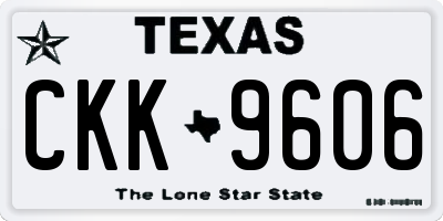 TX license plate CKK9606