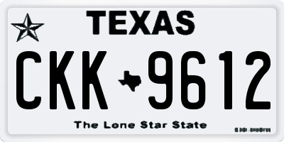 TX license plate CKK9612