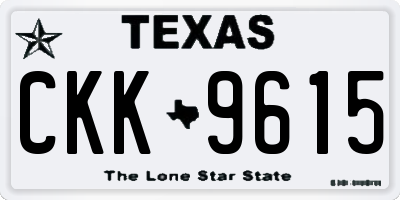 TX license plate CKK9615