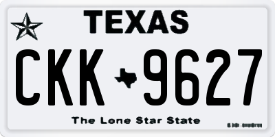 TX license plate CKK9627