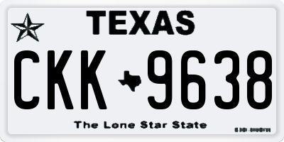 TX license plate CKK9638