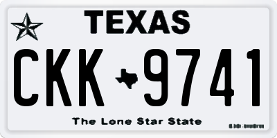 TX license plate CKK9741