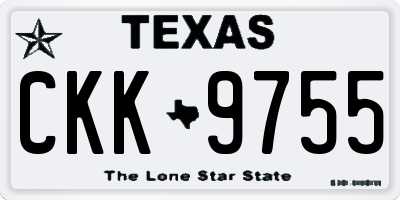TX license plate CKK9755