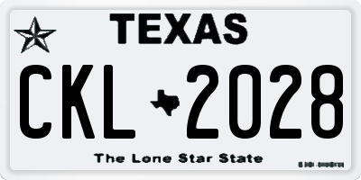 TX license plate CKL2028