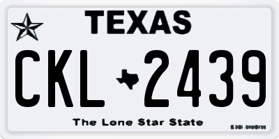 TX license plate CKL2439