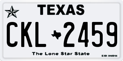 TX license plate CKL2459