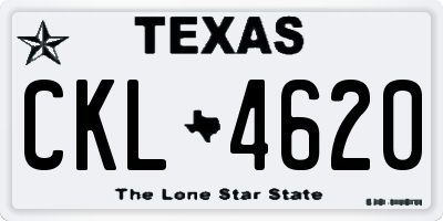 TX license plate CKL4620