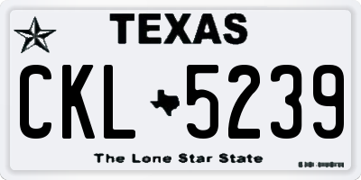 TX license plate CKL5239