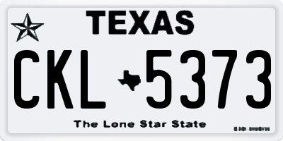 TX license plate CKL5373