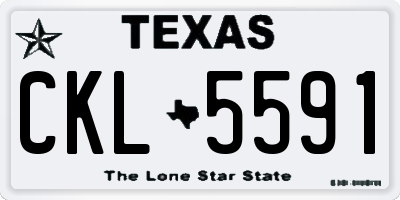 TX license plate CKL5591
