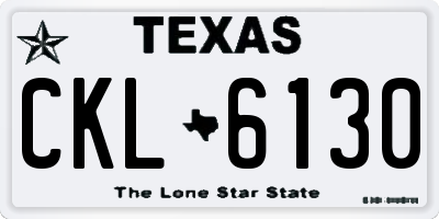 TX license plate CKL6130