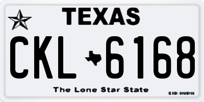 TX license plate CKL6168