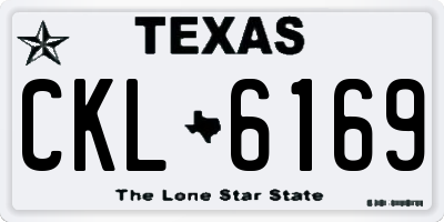 TX license plate CKL6169