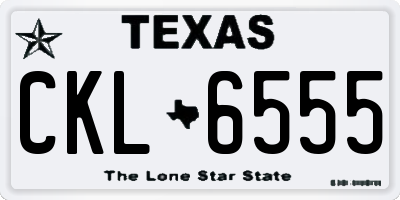 TX license plate CKL6555