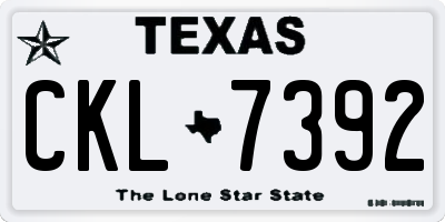 TX license plate CKL7392