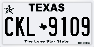 TX license plate CKL9109