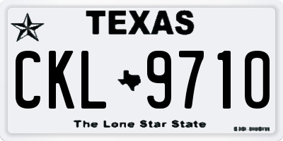 TX license plate CKL9710