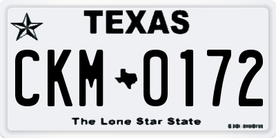 TX license plate CKM0172