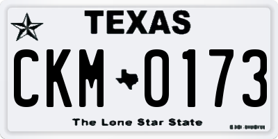 TX license plate CKM0173