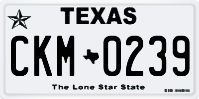 TX license plate CKM0239