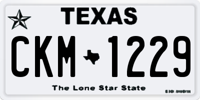 TX license plate CKM1229