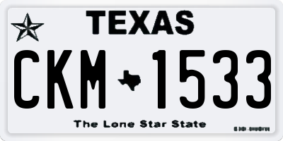 TX license plate CKM1533
