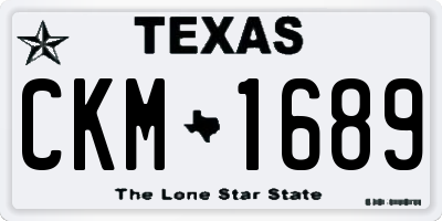 TX license plate CKM1689