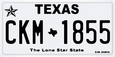 TX license plate CKM1855