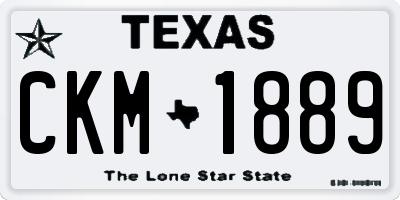 TX license plate CKM1889