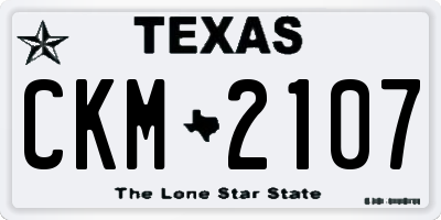 TX license plate CKM2107