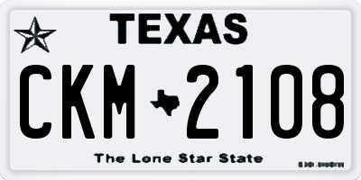 TX license plate CKM2108