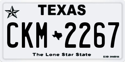 TX license plate CKM2267