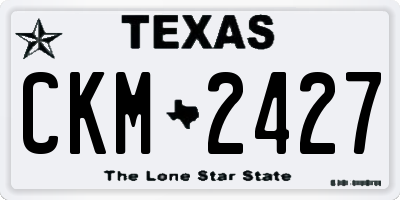 TX license plate CKM2427