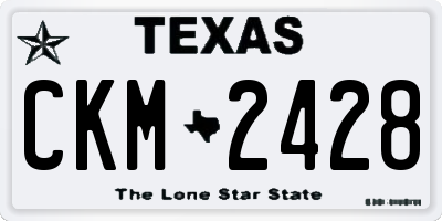 TX license plate CKM2428