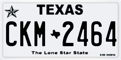 TX license plate CKM2464