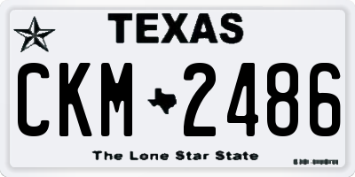 TX license plate CKM2486