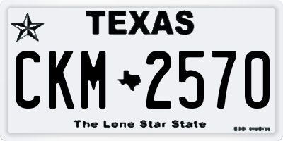 TX license plate CKM2570