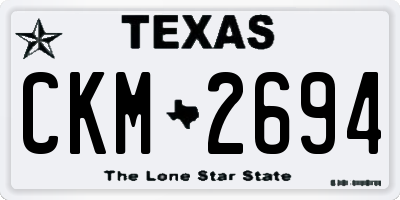 TX license plate CKM2694