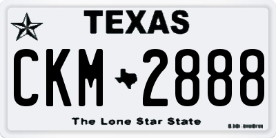 TX license plate CKM2888