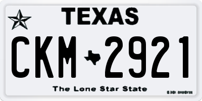 TX license plate CKM2921