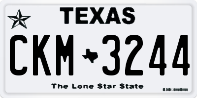 TX license plate CKM3244