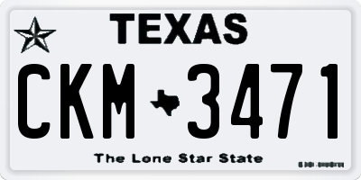 TX license plate CKM3471