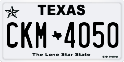 TX license plate CKM4050