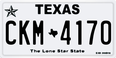 TX license plate CKM4170