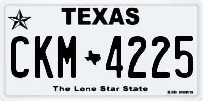 TX license plate CKM4225