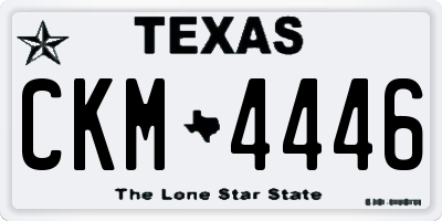 TX license plate CKM4446