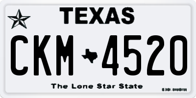 TX license plate CKM4520