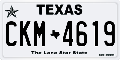 TX license plate CKM4619