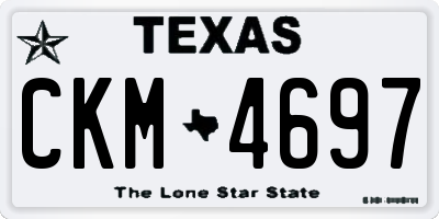 TX license plate CKM4697