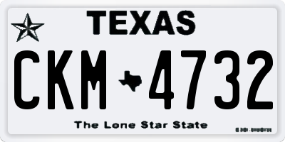 TX license plate CKM4732
